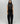 HAKO CROP TOP IN BLACK / GRID SASHIKO IN BLACK (JAPAN)