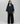 KIMONO TRENCH JACKET IN BLACK GRID SASHIKO (JAPAN)